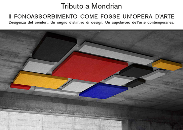 Tributo a Mondrian - Il fonoassorbimento come fosse un'opera d'arte