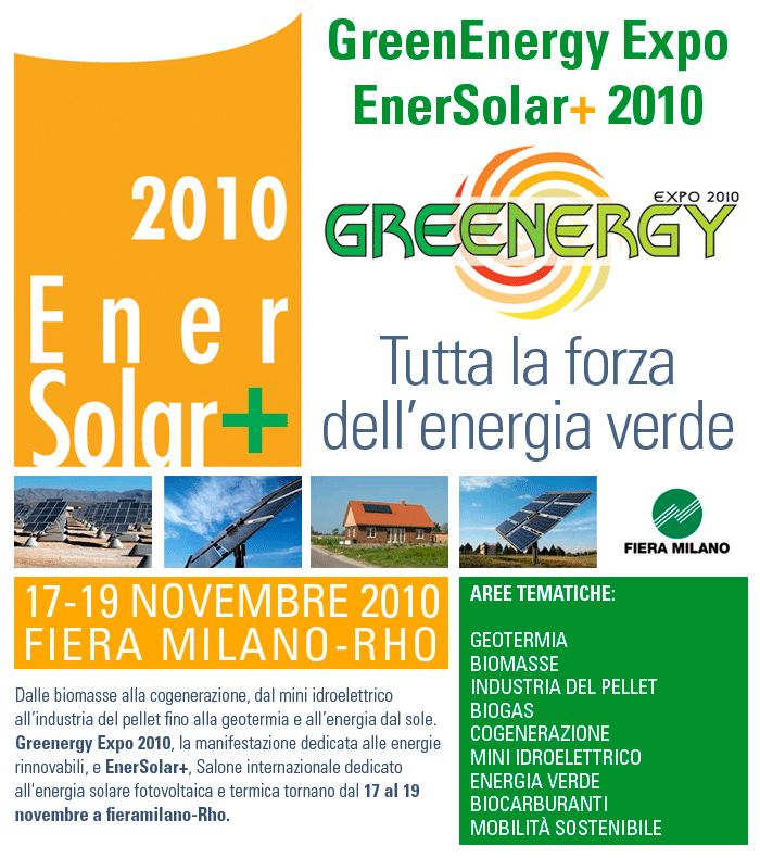 Enersolar+ e GreenEnergy Expo 2010