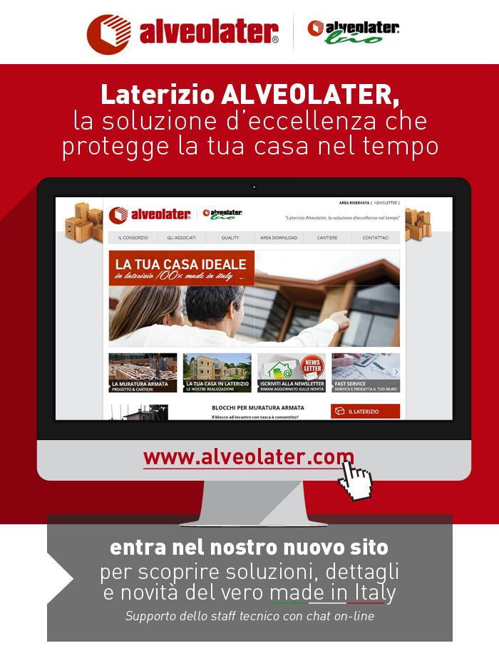 La tua casa ideale in Laterizio Alveolater: 100% MADE IN ITALY