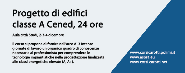 Corsi Sicurezza cantiere al Politecnico di Milano, Energy building manager e Edifici in classe A