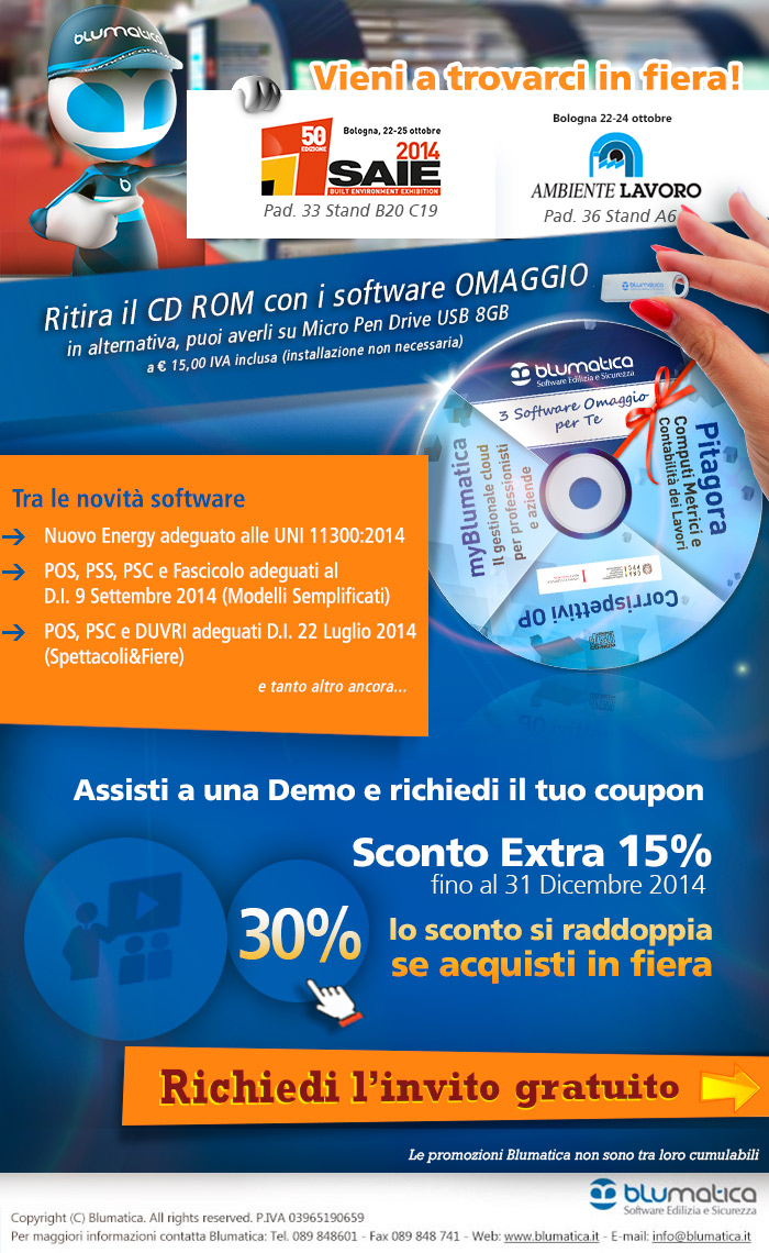 Vieni a ritirare i tuoi software omaggio al SAIE