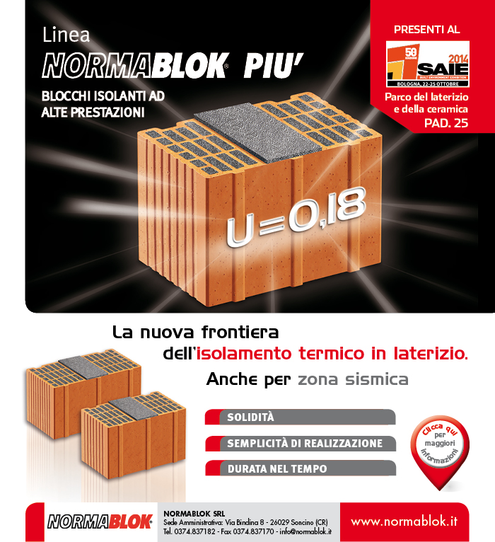 Linea Normablok Più - blocchi isolanti ad alte prestazioni