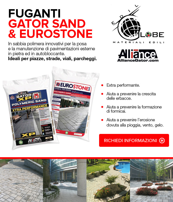 Fuganti per pavimentazioni esterne Gator Sand & Eurostone di Edil Globe