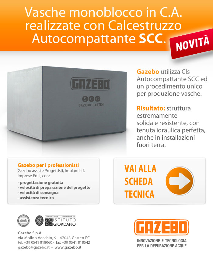 Vasche monoblocco realizzate con calcestruzzo autocompattante SCC