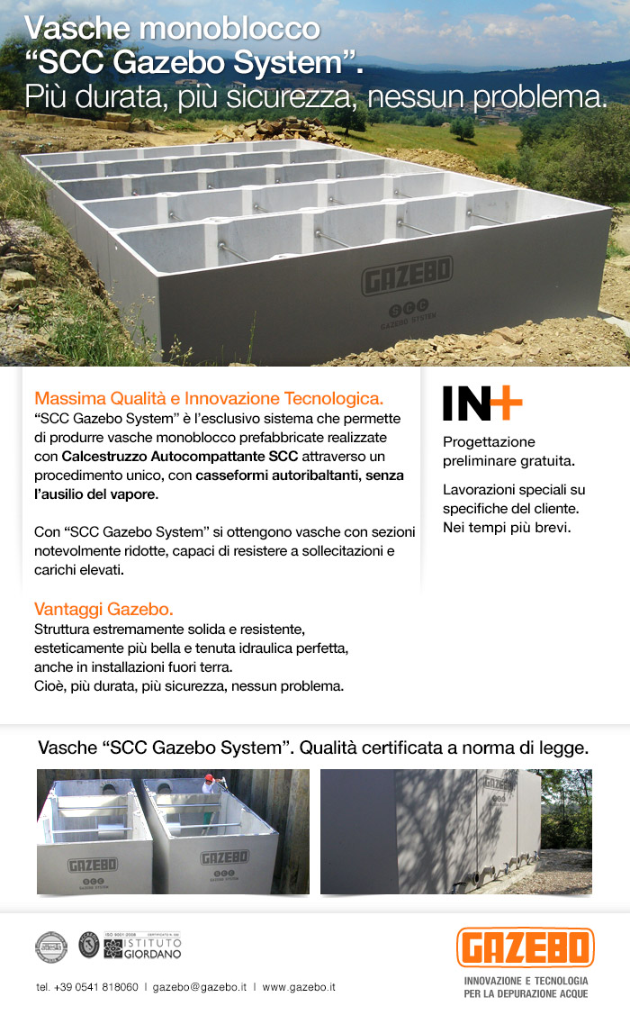 Vasche monoblocco “SCC Gazebo System”