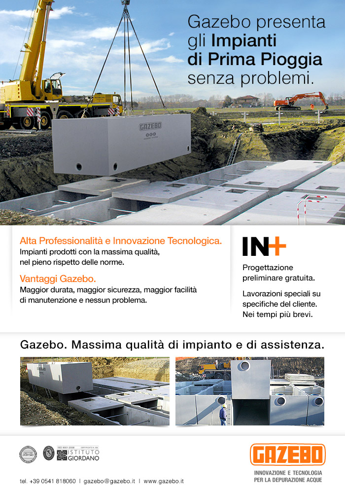 Gazebo. Impianti Prima Pioggia NO PROBLEM