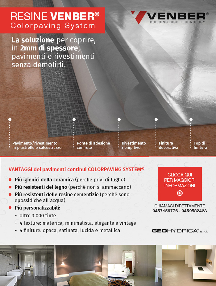 Resina per coprire in 2 mm vecchie pavimentazioni