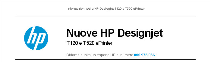 Nuove stampanti per grandi formati HP Designjet T120 e HP Designjet T520 ePrinter!