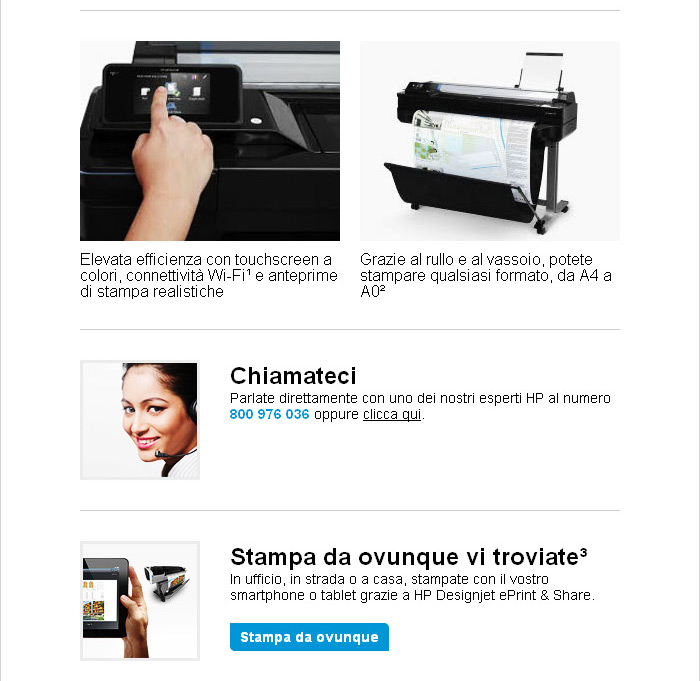 Nuove stampanti per grandi formati HP Designjet T120 e HP Designjet T520 ePrinter!
