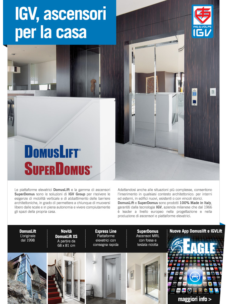 IGV, ascensori per la casa