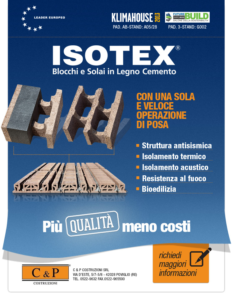 Blocchi e Solai in Legno Cemento ISOTEX