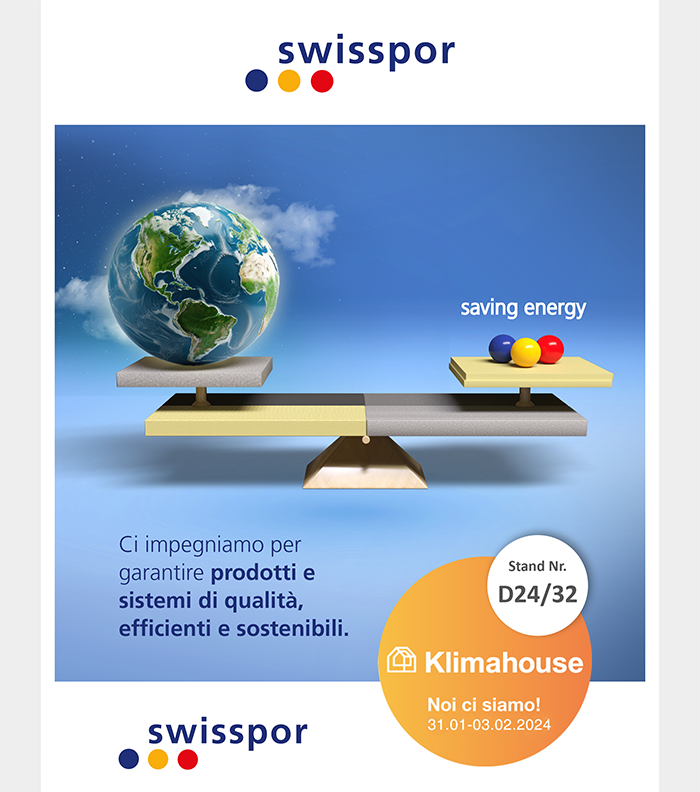 Swisspor. Ci impegniamo per garantire prodotti e sistemi di qualità, efficienti e sostenibili