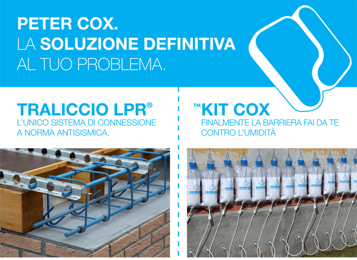 Nodo antisismico e barriera impermeabilizzante Peter Cox: soluzioni definitive