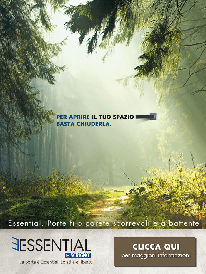 Essential, porte scorrevoli e a battente filoparete