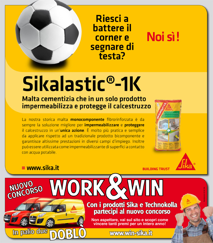 Sikalastic-1K impermeabilizza e protegge il calcestruzzo in un'unica azione!