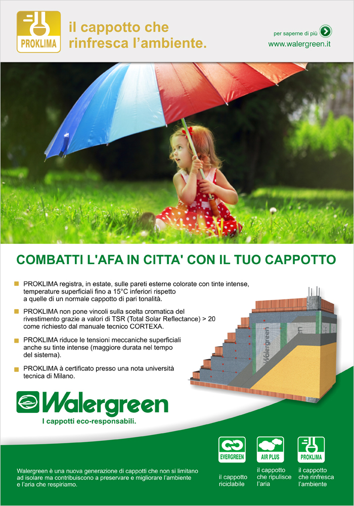 Waler presenta PROKLIMA, il sistema a cappotto che rinfresca l'ambiente