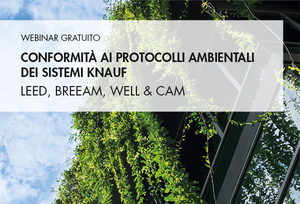 Conformità ai protocolli ambientali dei sistemi Knauf
